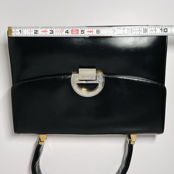 Vintage 1960s Koret Structured Leather Bag Minimalist Collectible Mint Condition - Picture 15 of 16